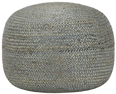 Generisch Handgefertigter Pouf 45 x 30 cm olivgrüner Jute, Möbel für Zuhause, drinnen und draußen, Wohnzimmer, Schlafzimmer, Zimmermöbeldekoration
