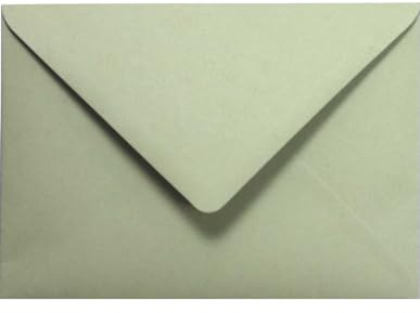 Netuno 25 kuvert ljusgrön DIN B6 125 x 175 mm 120 g kross kiwi vackra brevpapper, högkvalitativa papperskuvert, ädelt naturpapper, eleganta kuvert, återvinningspapper för bröllop, jul