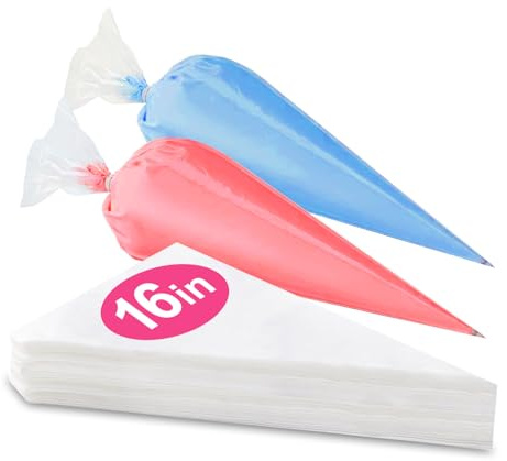16 Inch Piping Bags Disposable, 50 Pcs Large Pastry Bags | Icing Bags, Cake Decorating Bags, Decorating Bags Large Piping Bags, Frosting Bags