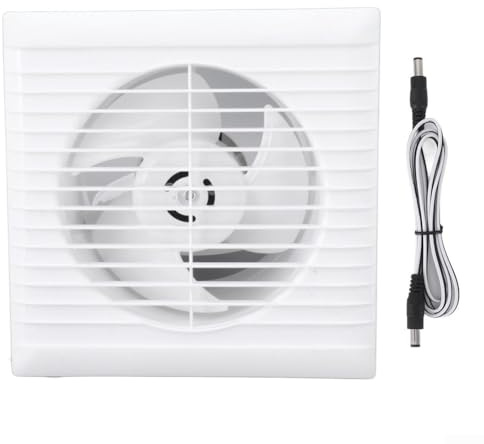 Solar Vent Fan, Bathroom Extractor Fan, 20cm Silent Kitchen Extractor Fan,Toilet Ventilation Exhaust Fan For Bathroom For Wall Or Ceiling Mounting