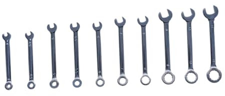 Uonlytech 10pcs Mini Ratchet Wrench Set Metric Imperial Blossom Wrench Dual Head Spanner for Home and Factory Use Random Color