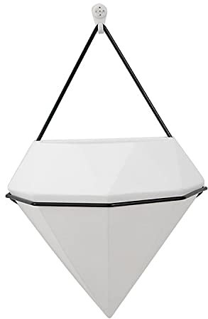 ZHZXBDGQ Wand-Pflanzgefäße, geometrische Wandvasen, Keramik-montierte Sukkulenten-Luftpflanzentöpfe, Kaktus-Kunstpflanzenbehälter, moderne Innendekoration für Zuhause und Büro