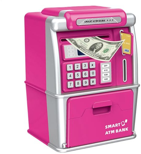 ATM -Maschine, Kids Bank,Passwort Kids ATM Maschine | Neuheit Toys, Münzerkennung, elektronisches Lernen & Bildung Spielzeug für Geburtstage Weihnachten