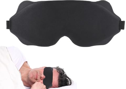 Eye Mask for Sleeping | Blindfold Eye Cover | Deep Sleep Eye Mask | Silk Sleeping Mask for Women and Men with Cups, Silk Eye Masks for Sleep Anywhere, Travel, Night, Face, Be