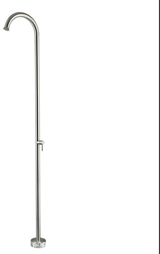 Doccia Esterna Rainfall, Doccia da Giardino Indipendente in Acciaio Inox Spazzolato con soffione a Pioggia e doccetta Portatile, Accessorio per Doccia a Bordo Piscina per Giardino e Spiaggia