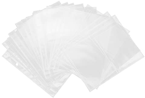 GANAZONO 20pcs Photo Sleeves Inserts for Albums Refillable Photo Page Protectors DIY Scrapbook and Autograph Storage Compatible with Ring Binders for Weddings and Birthdays