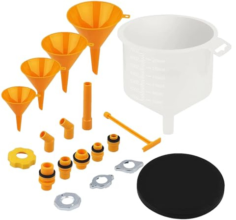 Kit d'entonnoir de liquide de refroidissement - remplissage de radiateur 19x pour une garniture facile, une burping antigel robuste avec des outils de saignement pour l'entretien automobile, la voitur