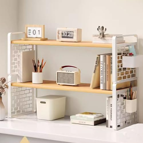 Industrial Metal Etagere Shelf Multi-Layer Storage Rack for Office Functional Display Stand Desk Bookshelf (B 60x20x36cm) - Stylish &