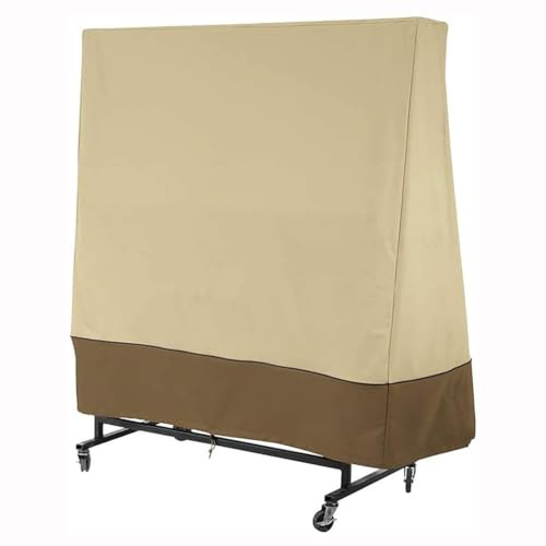 Housse Tennis Table Cover, 420D Oxford Bâche Ping Pong résistante Étanche Résistance au Vent Anti-UV Résistant à la Déchirure Protection, pour standard et tables pliantes
