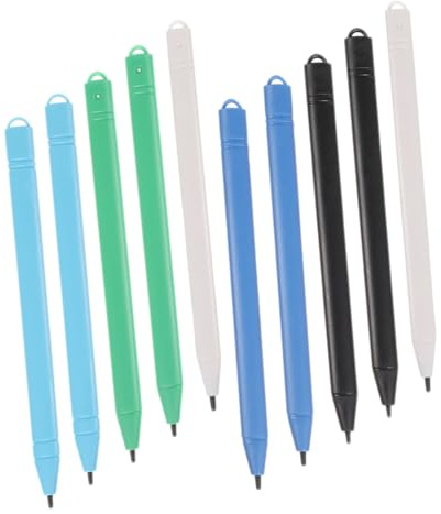 TOBBOMEY Stylets pour Tablette Tactile LCD 10 Pièces pour Écriture et Dessin, Stylo Électronique Multi-Couleurs Léger et Résistant, Accessoires pour Écrans Tactiles Polyvalents en Usage Quotidien