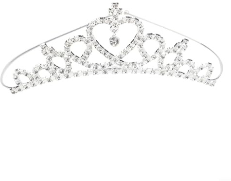 Corona de aleación para el pelo con diamantes de imitación brillantes, ideal para cumpleaños y eventos festivos (24)
