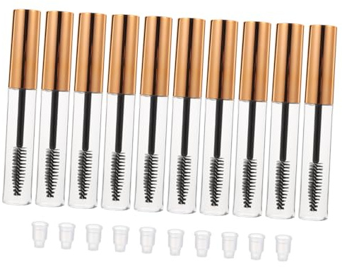 Baluue Leere Mascara Tuben für Gleichmäßige Anwendung aus Kunststoff 10 Stück 10ml mit Wimpernbürstchen Nachfüllbare Wimperntusche Behälterflaschen und Einfache Aufbewahrung Reisen