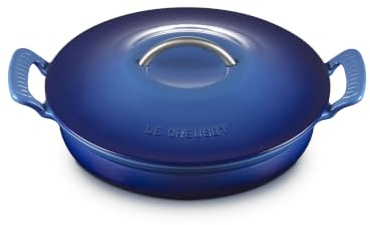 Le Creuset Cocotte peu profonde en fonte Modern Heritage, Azure