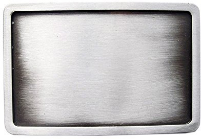 Schnalle123 Gürtelschnalle Klassisch Blank eckig 3D Optik für Wechselgürtel Gürtel Schnalle Buckle Modell 101