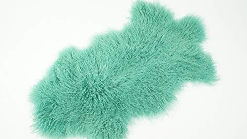 bokke Tibet Peau d'agneau, Naturel, Turquoise, 100 x 50 cm