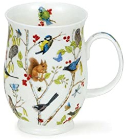 Dunoon Suffolk Secret Woodland Oiseaux Mug en porcelaine anglaise – fabriqué en Angleterre - Blue Tit