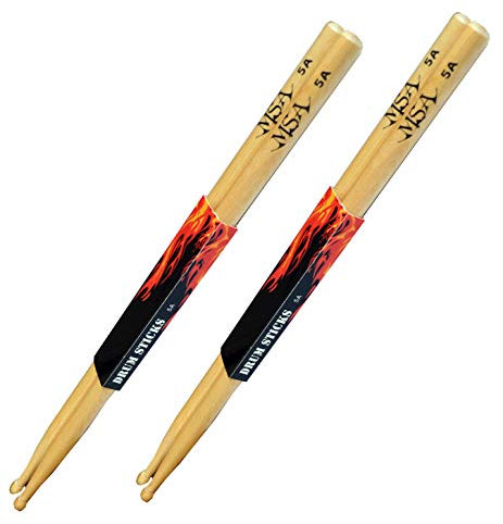 Unbekannte Paar Drumsticks5A 4 StückAhornholz Mallet SticksHolzkopf DrumsticksMSA Impact Sticks 5A