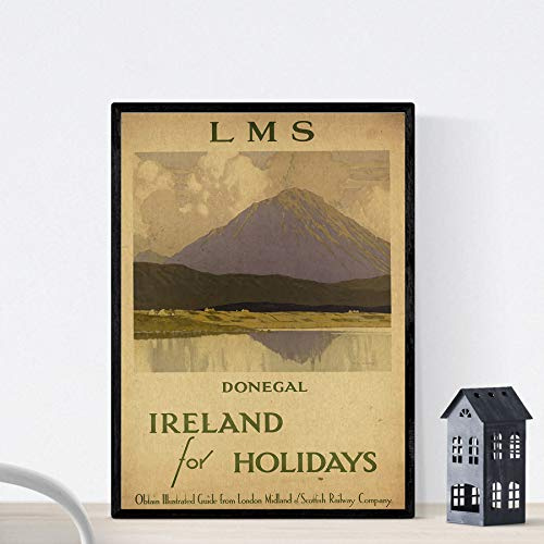 Nacnic Vintage Poster Vintage Poster Europa. Urlaub in Irland. A4-Format