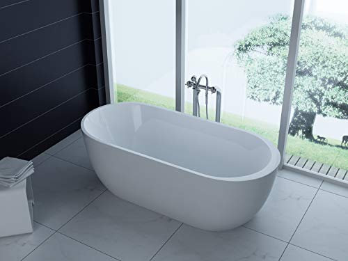 Luxus freistehende Badewanne 170 Designer Acrylwanne Wanne mit. Ablauf Überlauf