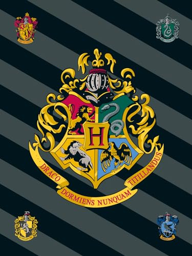 JFABRICS Kuscheldecke Harry Potter Hogwarts Wappen