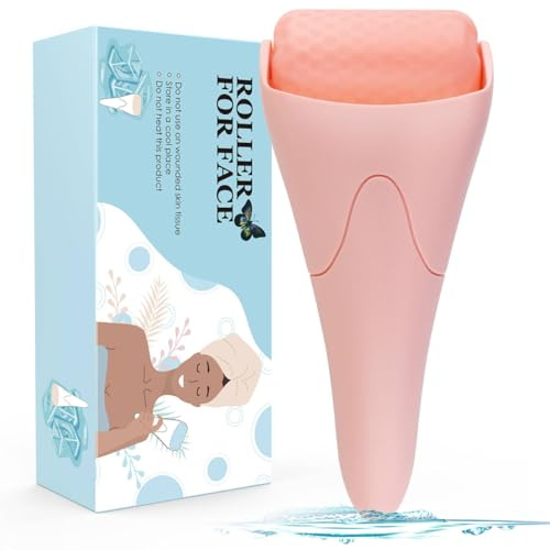 Fronnor Eisroller für Gesicht, Augen, Muttertag, Geschenkidee, therapeutische Kühlung, um den Teint aufzuhellen und Falten, Massagegerät unter den Augen, Migräne und Schmerzlinderung, grün (Pink)
