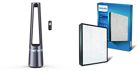 Rowenta Eclipse Purificateur ventilateur 2 en 1, Purification efficace, Rafraîchissement intense & Philips Séries 2000 Filtre NanoProtect - Filtre de Rechange pour Purificateur d'Air, 24 Mois