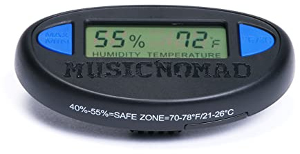 MusicNomad HONE - Guitar Hygrometer - Humidity & Temperature Monitor (MN312)