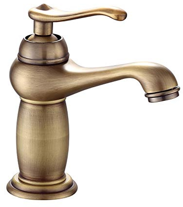 Vklopdsh Bathroom Basin Faucet Antique Brass Mixer Solid Copper Luxury Europe Style Tap Taps