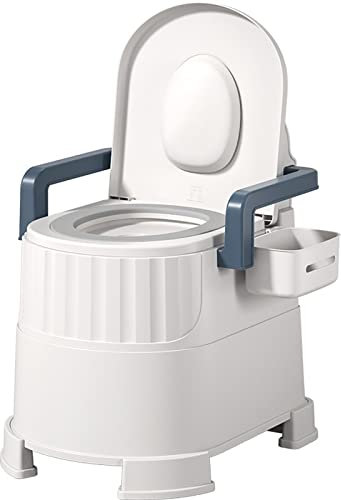 BTAISYDE Tragbare Toilette - Tragbare Camping Toilette Deluxe Reisetoilette WC Töpfchen Abnehmbare Kommode für Ältere Schwangere Frauen,White