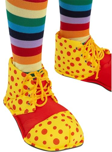 Smiffys Kids Clown Shoe Covers One Size Fits Sizes Up to UK Size 2, Boys Fancy Dress, Child Dress Up Accessories, World Book Day