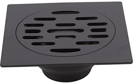 Scarico a Pavimento con Filtro e Coperchio,Scarico a Pavimento per Doccia Quadrato in Acciaio Inossidabile di Grande Calibro, Griglia di Scarico per Doccia Quadrata Parte di Scarico per WC da Bagno