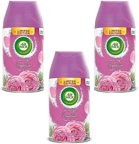 3x Air Wick Freshmatic Lufterfrischer Zauberhafte Rosenblüte Nachfüller je 250ml