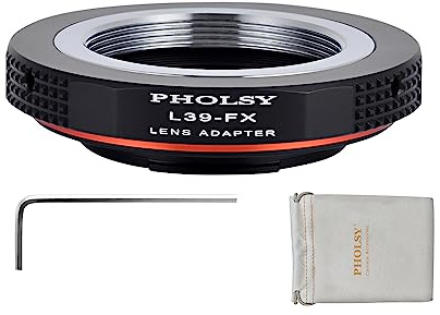 PHOLSY Objektivadapter Kompatibel mit M39 LTM Objektiv und Fuji X Kamera | Manueller Bajonettadapter Kompatibel mit Leica 39mm auf Fujifilm X, M39 auf Fuji X, LTM auf X, M39 auf X