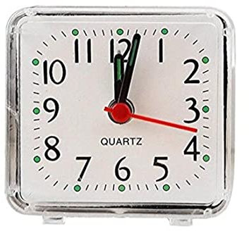orologio da tavolo da casa bianco da camera con sveglia da viaggio, orologio da tavolo, semplice, bello, semplice, economico e resistente