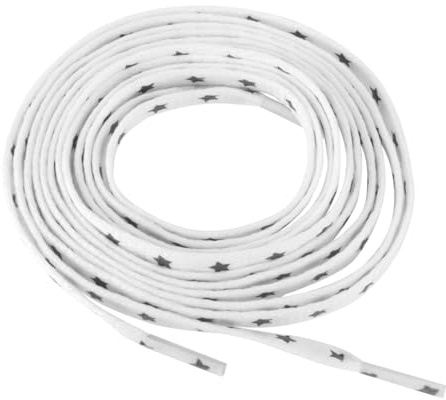 PACKOVE 1 Par De Cordones Reflectantes Cordón Con Estampado De Estrellas Cordones De Zapatos Para Zapatillas De Deporte Cordones De Estrellas Cordones Deportivos Planos Cordones De