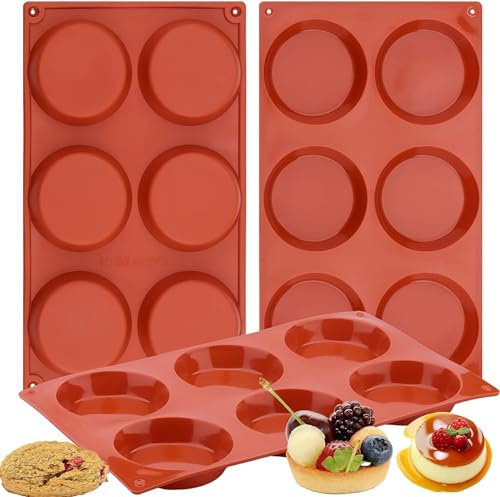 Socluer 3 Stück Silikon Muffinformen, Muffin Backblech für 6 Muffins, Cupcake Pan Antihaft Muffin Backform Muffinförmchen