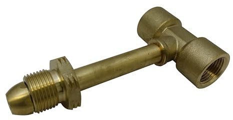INTERGAS 3-Way Propane POL Tee Connector – Brass LPG Gas Manifold Adapter with 5/8 POL Male & Dual Female Outlets – Heavy-Duty Splitter Fitting for Heater Caravan, Camping Stove & Outdoor Appliances