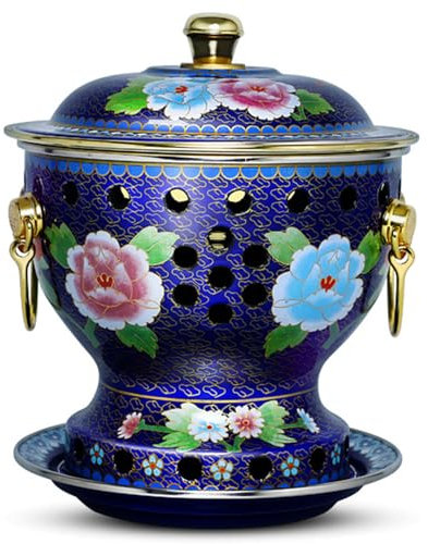 VBVARV Single Person Small Copper Pot Chinese Traditional Commercial Alcohol Shares Red Copper Hot Pot,01,18CM