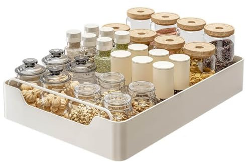 WYEIAHS Ausziehbare Schublade Küche,Kohlenstoffstahl Teleskopschublade,Pull Slide Out Drawer mit Griff,Ausziehbarer Schrank Organizer Kein Bohren und Nageln Erforderlich (40X43CM)