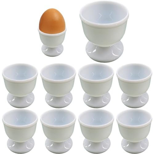 10 Uds. De Hueveras De Plástico, Soporte Individual para Huevos, Bandeja para Huevos, Utensilios De Cocina, Herramientas para Huevos Duros, Desayuno, Fiesta, Comedor