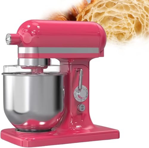LFfwynog Batidora de pie 3 en 1, batidora de pie con Cabezal inclinable, batidora de Cocina con tazón, Motor de Cobre de 500 W, batidora de pie con batidor, Gancho para Masa, batidor de Huevos, 500 W