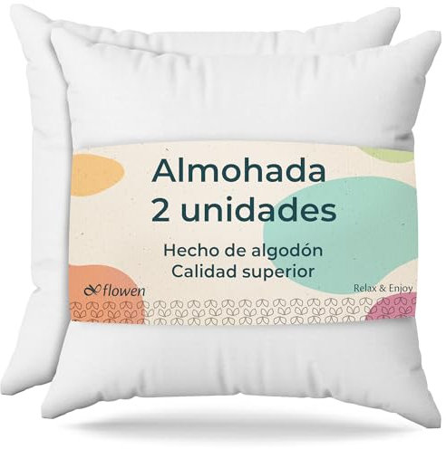Flowen Kissen 30x30 Kopfkissen 2er Set für Sofa und Bett Innenkissen Hypoallergene Anti-Milben Kissenfüllung mit Weicher Gesteppter Kissenbezug 100% Polyester für Haus/Hotel