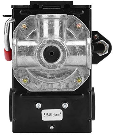 Druckschalter für Luftkompressor, Ersatzteile für Luftkompressor, Automatisches Druckschalter-Steuerventil, 4 Löcher, G1/4 Zoll, 75–120 Psi, 220 V, Zentrale Pneumatische