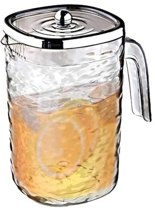 Pitcher With Lid, Thickened Pitcher, Heat-Resistant Juice Container, Hot/Cold Water Pitcher, Large Iced Tea Pitcher, Jarra para agua caliente/fría, Pitcher With Lid