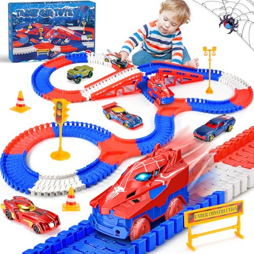 Toyokid Giochi Bambini 2 3 4 5 6 Anni, Macchina per Bambini Regalo Bambino 2-6 Anni Maschio Pista Macchinine Elettriche Giocattoli Bambino 2-6 Anni