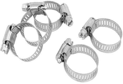 Rohrclip, Rohrschelle, Rohrklemmen, 18 mm bis 29 mm, Reichweite 10 mm, zuverlässige Wirksamkeit, Bandbreite, Edelstahl-Schlauchschelle, 5 Stück