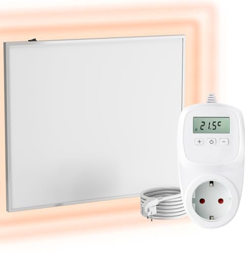 UMBRELLA® F300 Infrarot Wandheizung 300W mit TH12 WIFI Thermostat & App-Steuerung – ultraflache elektrische Infrarotheizung zur Wandmontage