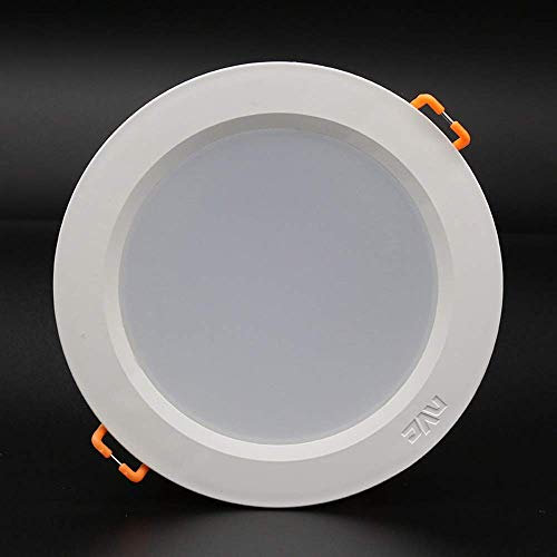 TENGJUN Foco LED Empotrado de 8 W, Redondo, Ultrafino, con Rejilla antideslumbrante, para Uso Comercial, para Techo, para Sala de Estar, Dormitorio, Pasillo, lámpara empotrada (luz cálida (3000 k))