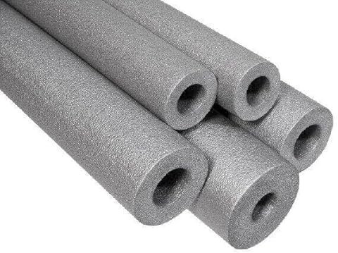 2m Rohrisolierung Ø 35mm Stärke 13mm PE Isolierung Schaumstoff 2 x 1 Meter Grau Isolierschlauch für Heizung und Sanitär | für Heizungsrohr Kupferrohr