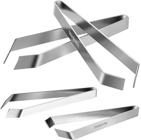 TOPPERFUN 2sets Fish Bone Stainless Steel Tweezers Precision Tips Cooking Tongs Kitchen Pliers for Fish Skinning Barbecue Aquarium Chicken Plucker Tools